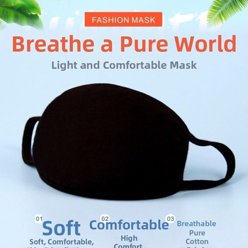 Puuvillane näomask, tolmukaitse, hingav, UV-kaitse, universaalne, kõrvaklippidega disain