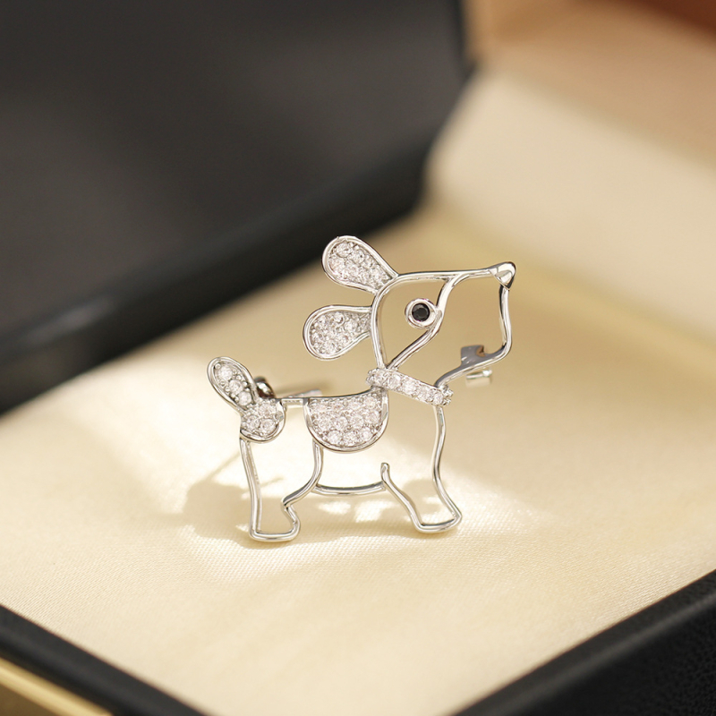 Broșă cu motif animal din zirconiu cubic sintetic; brand Yanyi; stil: doamnă, casual; formă: animale; acoperire electroplătită