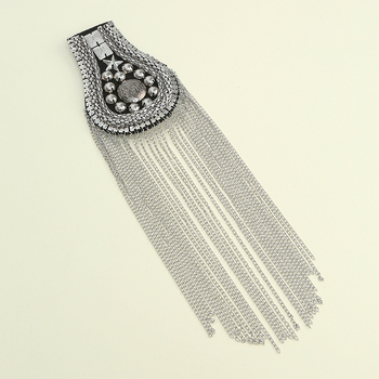 Fém bojtos vállvédők kabát-öltönyökhöz - kézzel készített, vasból, elektroplakált, uniszex, testre szabható