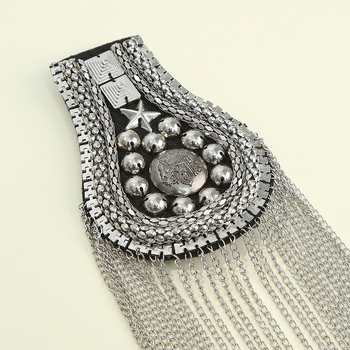 Fém bojtos vállvédők kabát-öltönyökhöz - kézzel készített, vasból, elektroplakált, uniszex, testre szabható