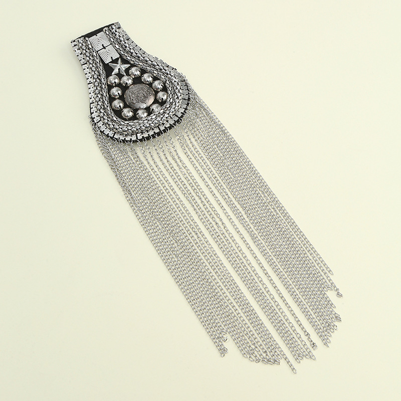 Fém bojtos vállvédők kabát-öltönyökhöz - kézzel készített, vasból, elektroplakált, uniszex, testre szabható