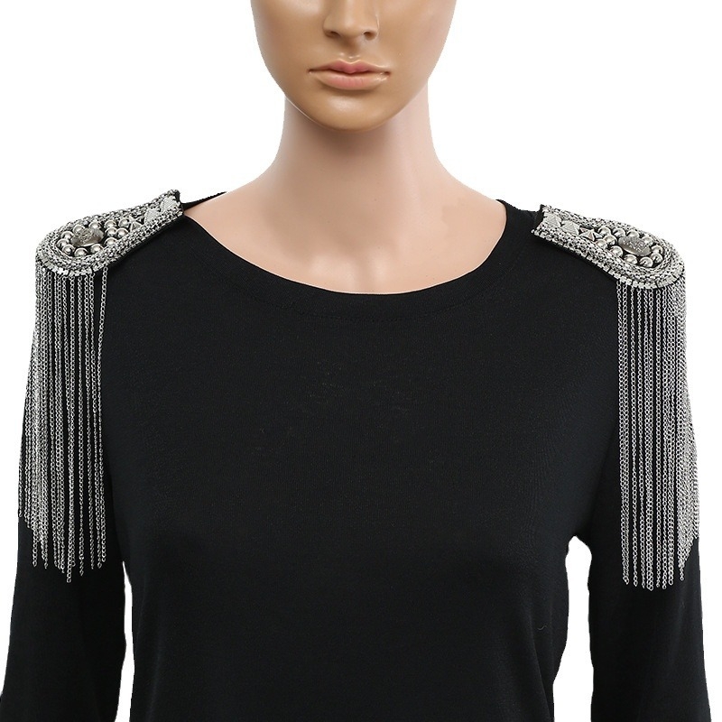 Fém bojtos vállvédők kabát-öltönyökhöz - kézzel készített, vasból, elektroplakált, uniszex, testre szabható