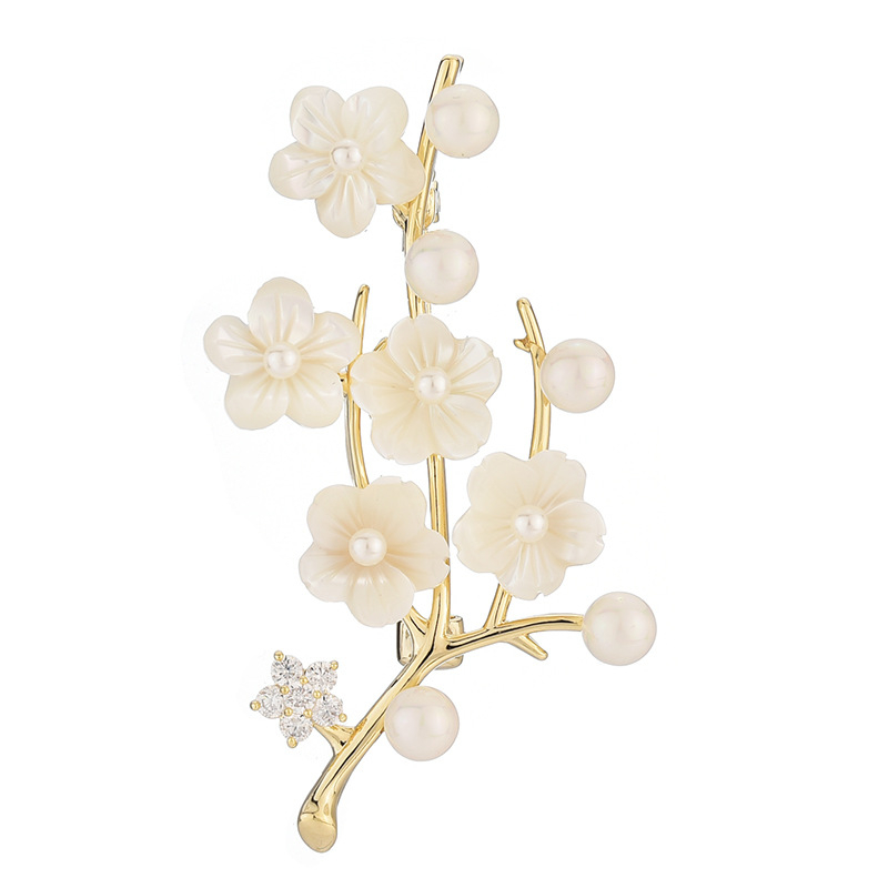 Virág alakú brooch, ötvözet anyag, galvanizálás, Simana márka, női OL stílus