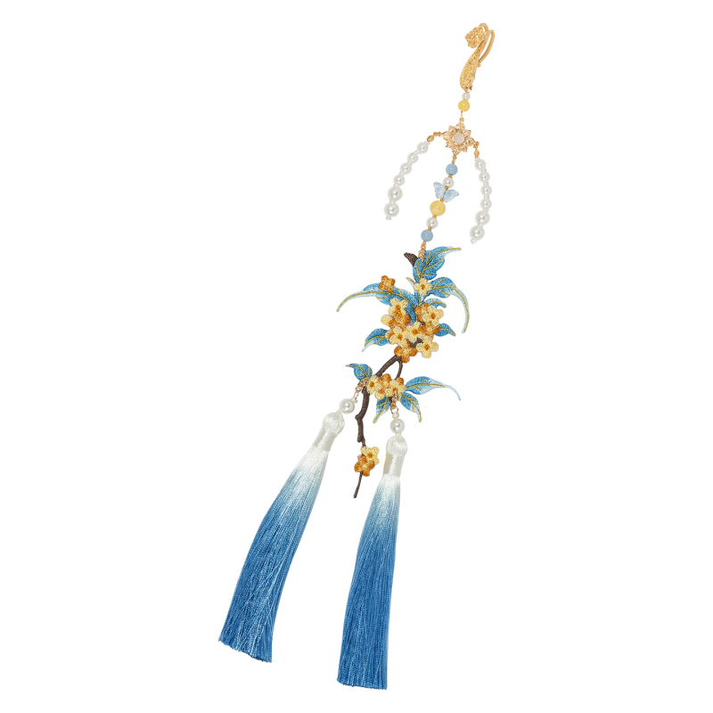 Vintage kínai stílusú qipao hímzé és bojtokkal, kézzel készített szövet, virágos minta, ősz 2025