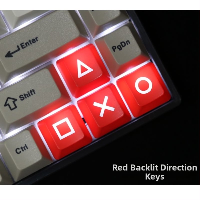 Μηχανικό πληκτρολόγιο με διαφανή ABS κάψες πλήκτρων σε μορφή pixel-heart, ESC/WASD/κατεύθυνσης πλήκτρα, MX σταυροειδή Chrysanthemum καπάκια· ενσύρματο