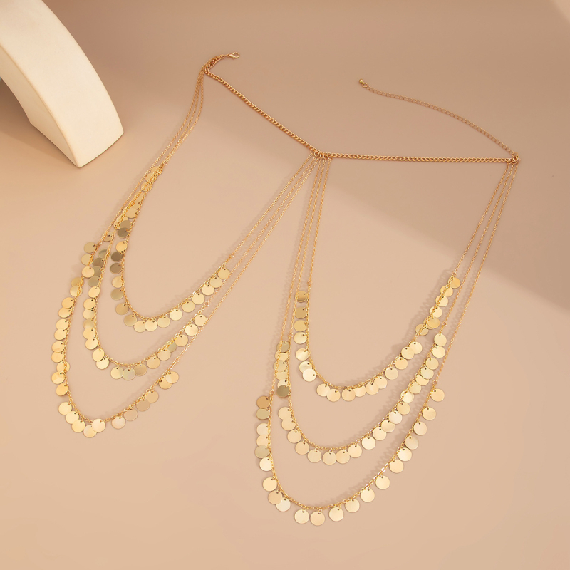 Női válllánc – fém körtés lánc, geometriai forma, elektroplatizálás; Anyag: lánc; Stílus: női; Év/Szezon: 2025 tavasz