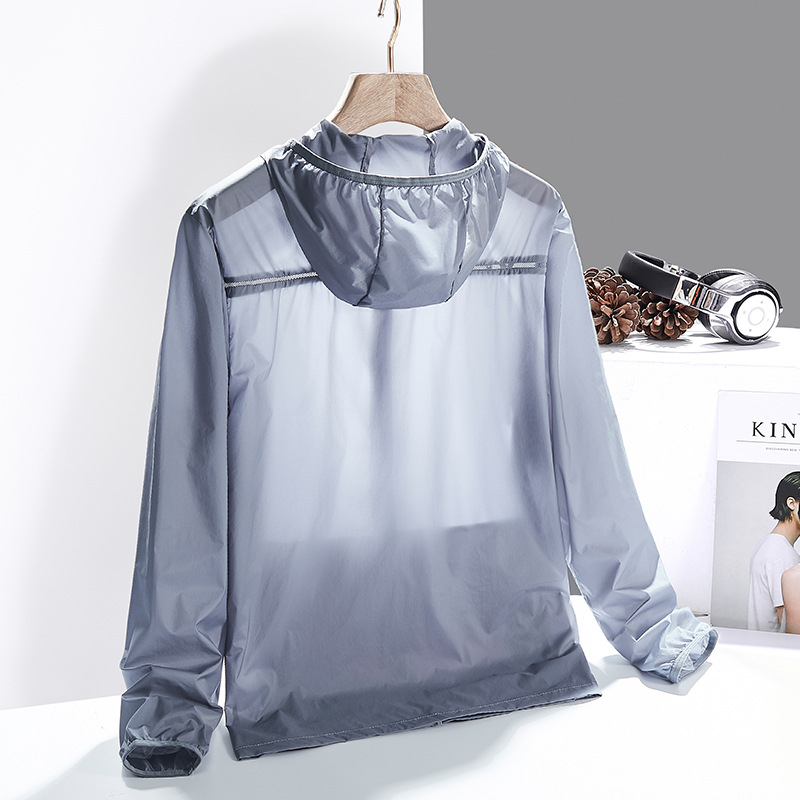 Унисекс слънцезащитно спортно яке с дълги ръкави, ултра-леко, дишащо, бързосъхнещо, полиестер, качулка, подходящо за туризъм и риболов