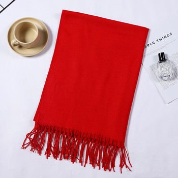 Шал с пискюли и персонализирано лого - памук, warp-knit, печат, бързосъхнещ, монохромен