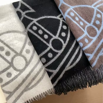 Вълнен шал с пискюли, права тъкан, топъл през зимата, стил средна дължина