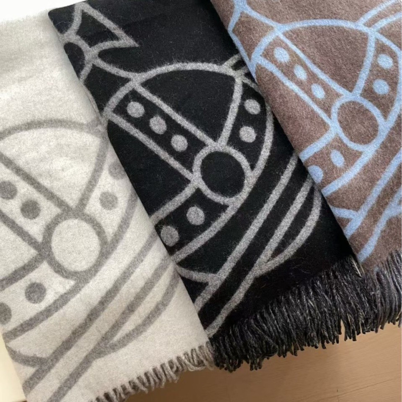 Вълнен шал с пискюли, права тъкан, топъл през зимата, стил средна дължина