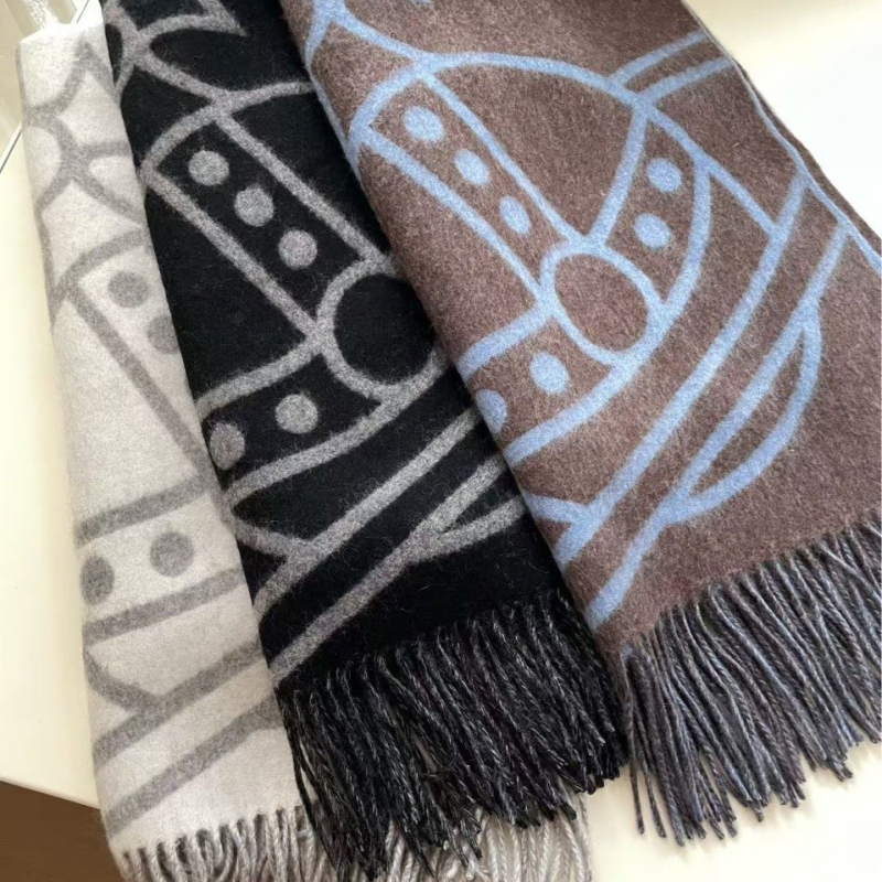 Вълнен шал с пискюли, права тъкан, топъл през зимата, стил средна дължина