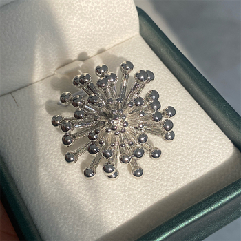 Brosa od mesinga s cvjetnim oblikom, elektroplatirano, unisex stil, lagani luksuz, dekorativni dodatak za odjeću ženama