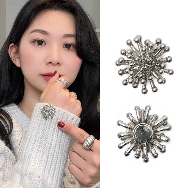 Brosa od mesinga s cvjetnim oblikom, elektroplatirano, unisex stil, lagani luksuz, dekorativni dodatak za odjeću ženama