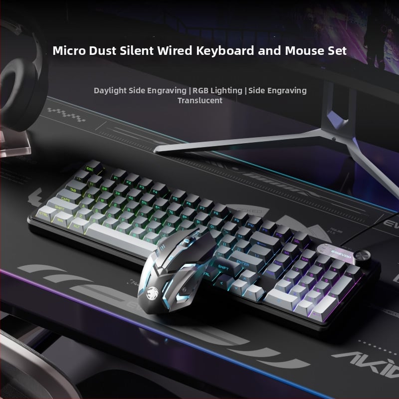 Ασύρματο σετ πληκτρολογίου և ποντικιού Bluetooth — μηχανική αίσθηση πλήκτρων, αθόρυνη λειτουργία, tablet-τύπου πληκτρολόγιο, χωρίς φωτισμό, σύνδεση με μία συσκευή