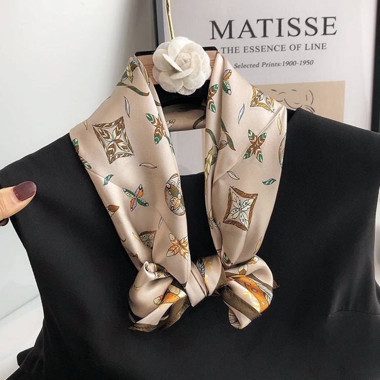 Mulberry svileni saten mali kvadratni šal – Xian Mu, proljeće moda, elegantan uredski dodatak