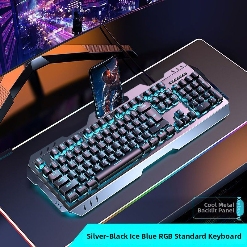 Σετ μηχανικού πληκτρολογίου και ποντικιού, ενσύρματο, με ανάπαυση καρπού, χωρίς φωτισμό