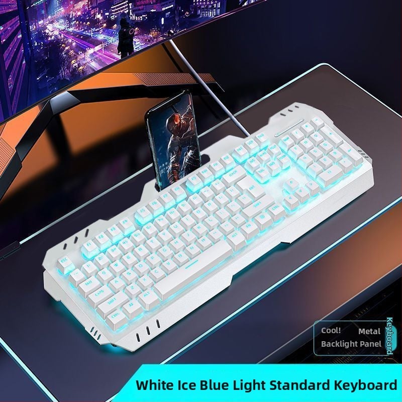 Σετ μηχανικού πληκτρολογίου και ποντικιού, ενσύρματο, με ανάπαυση καρπού, χωρίς φωτισμό