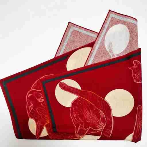 Medvilninė kvadratinė skara su katės atspaudu, dekoratyvinis aksesuaras, paprastas audimas (plain weave), tinkama visoms sezonoms