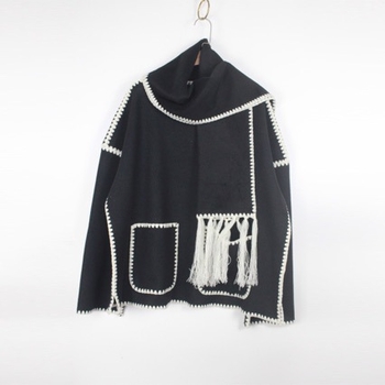 Sál-köpeny sállal — egyszínű minta; poliészter; női; télre, tavaszra, őszre