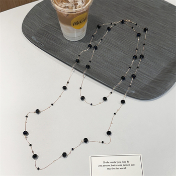 Hosszú többszörös női nyaklánc ötvözetből, elektroplating bevonattal, Japán–Koreai stílus, 2024 nyár