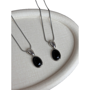 Colier cu pandantiv din oțel de titan, design geometric, lanț standard, lungime 81 cm sau mai mult