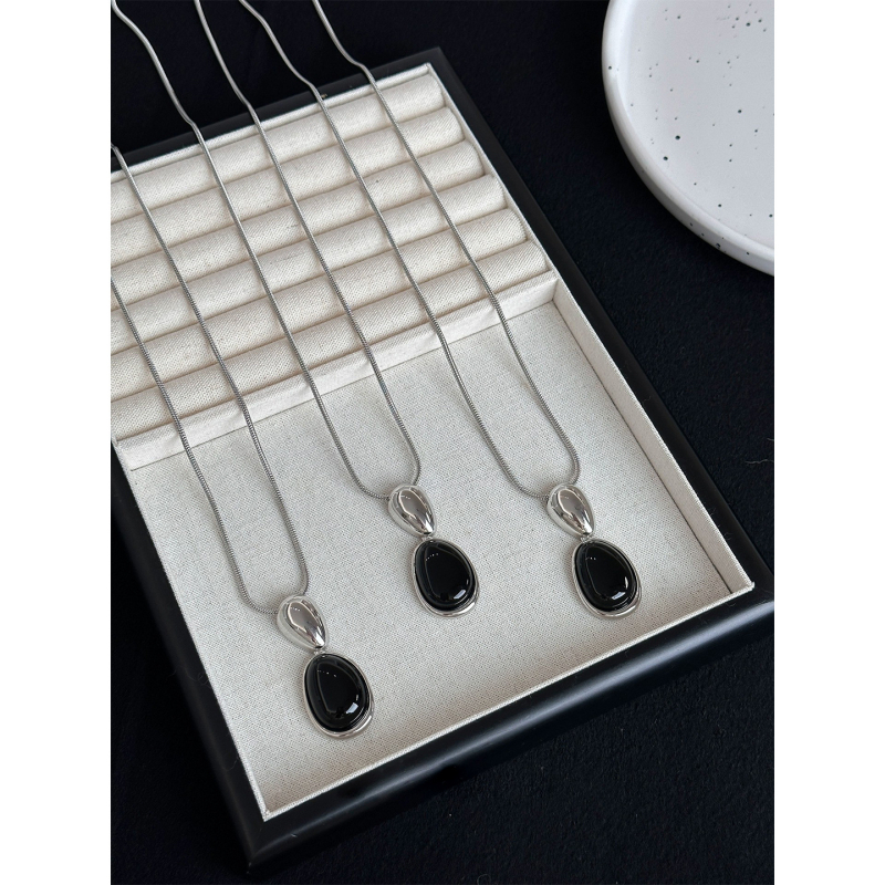 Colier cu pandantiv din oțel de titan, design geometric, lanț standard, lungime 81 cm sau mai mult