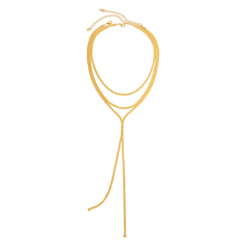 Hosszú fém láncos tassel nyaklánc, hip-hop stílusban (Anyag: Fém; Feldolgozás: Elektroplakolás; Stílus: Személyiség; Ősz 2023)