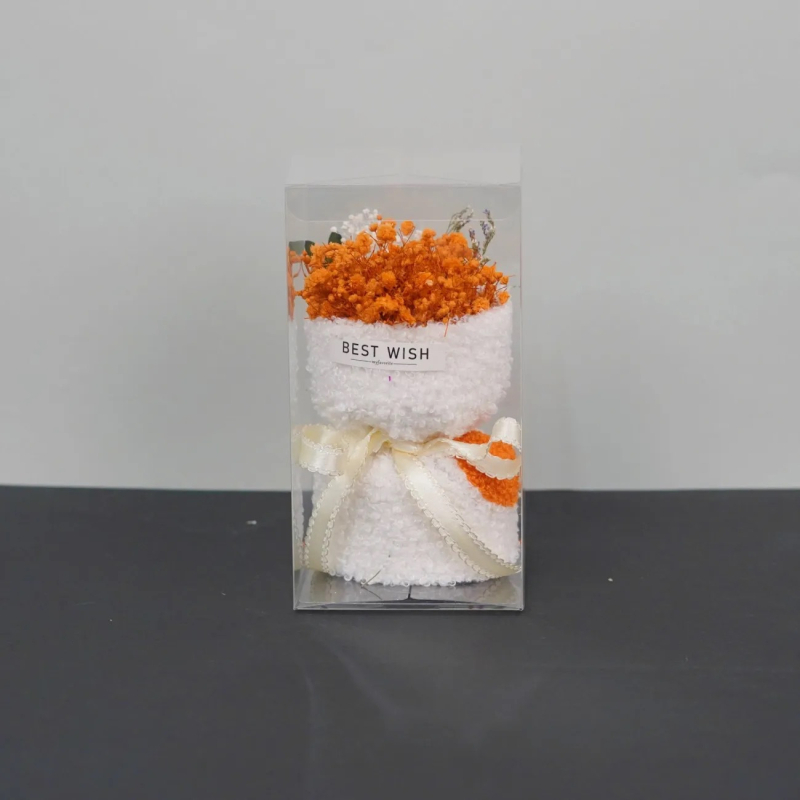 Mini buchet de trandafiri într-o cutie cadou cu flori de săpun — stil coreean, varietate de trandafiri, gata pentru cadou, cadou pentru festival