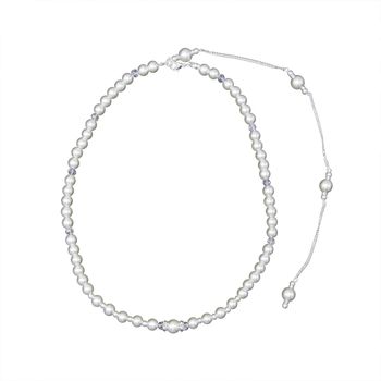 Дълго колие с перлена висулка и мънисто украса, сплав материал, женски стил