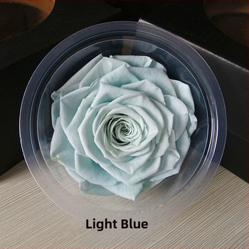 Trandafir din flori veșnice – Li Jin Yongsheng Flower, 1 floare în cutie, Material: flori veșnice; Varietate: Trandafir; Clasă: B