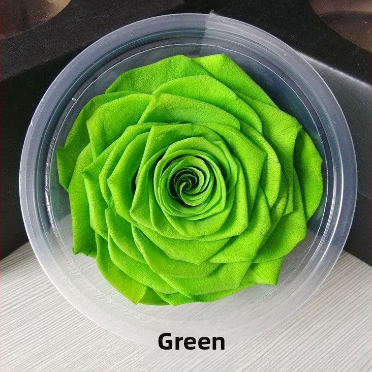 Trandafir din flori veșnice – Li Jin Yongsheng Flower, 1 floare în cutie, Material: flori veșnice; Varietate: Trandafir; Clasă: B