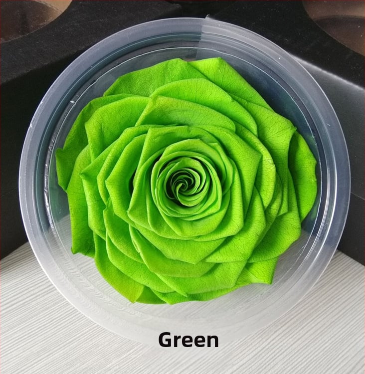 Trandafir din flori veșnice – Li Jin Yongsheng Flower, 1 floare în cutie, Material: flori veșnice; Varietate: Trandafir; Clasă: B