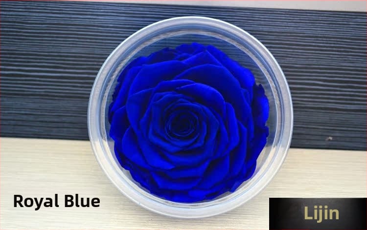 Trandafir din flori veșnice – Li Jin Yongsheng Flower, 1 floare în cutie, Material: flori veșnice; Varietate: Trandafir; Clasă: B