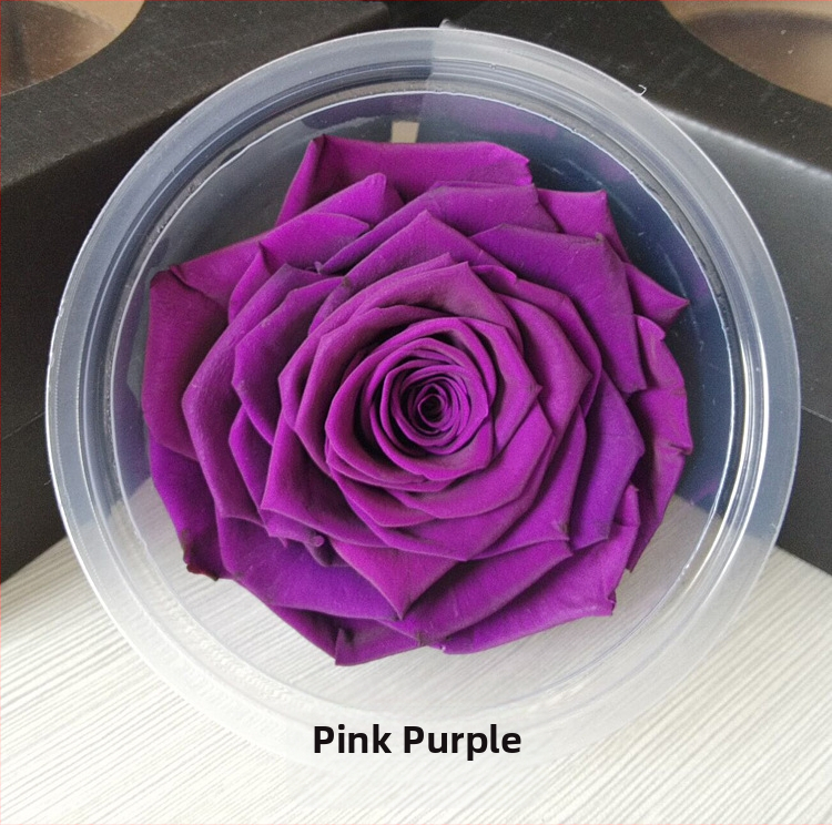 Trandafir din flori veșnice – Li Jin Yongsheng Flower, 1 floare în cutie, Material: flori veșnice; Varietate: Trandafir; Clasă: B