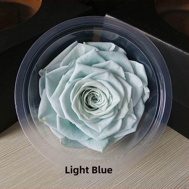 Trandafir din flori veșnice – Li Jin Yongsheng Flower, 1 floare în cutie, Material: flori veșnice; Varietate: Trandafir; Clasă: B