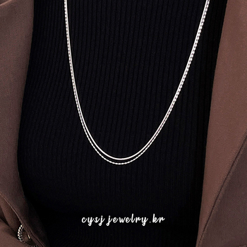 S925 ezüst, kétsoros gömbös nyaklánc nőknek, koreai stílusú Ins, elektroplating, ezüst bevonat