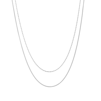 S925 ezüst, kétsoros gömbös nyaklánc nőknek, koreai stílusú Ins, elektroplating, ezüst bevonat