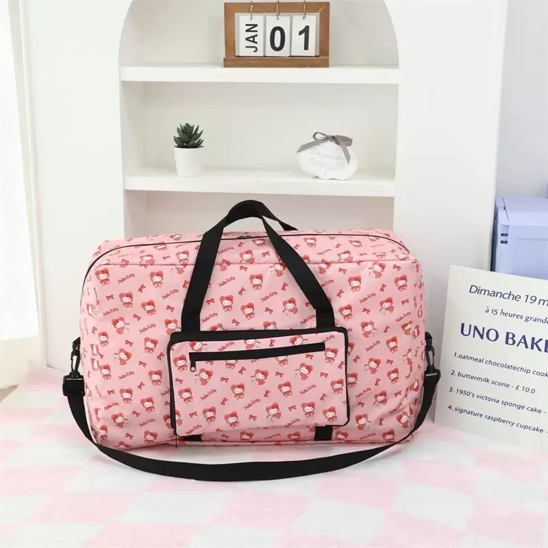 Sklopiva putna torba za odjeću, 36–55 L, Oxford tkanina, vodootporna, organizator odjeće, uzorak anime