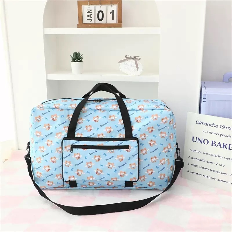 Sklopiva putna torba za odjeću, 36–55 L, Oxford tkanina, vodootporna, organizator odjeće, uzorak anime