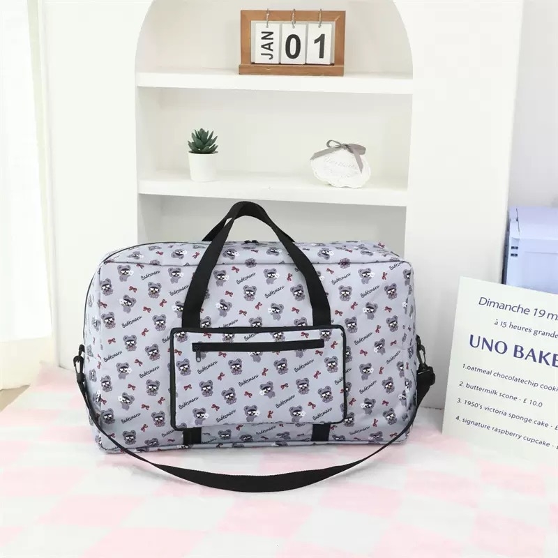 Sklopiva putna torba za odjeću, 36–55 L, Oxford tkanina, vodootporna, organizator odjeće, uzorak anime