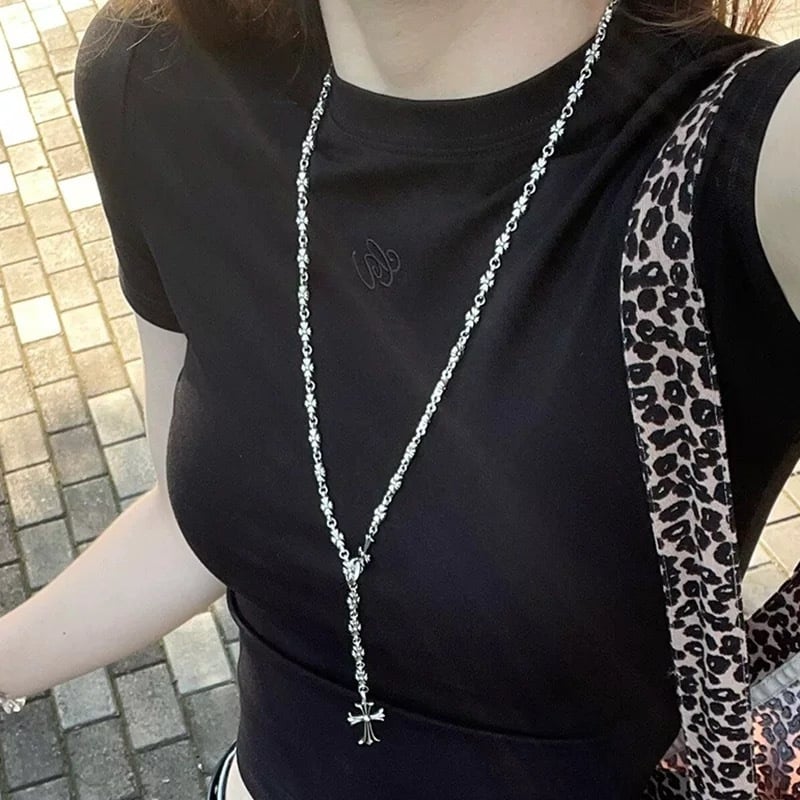 Colier geometric din aliaj, lanț încrucișat, placare electrolitică, pandantiv din aliaj