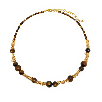 Colier din aliaj, manufactură manuală, design geometric, lanț clavicular, stil Maillard