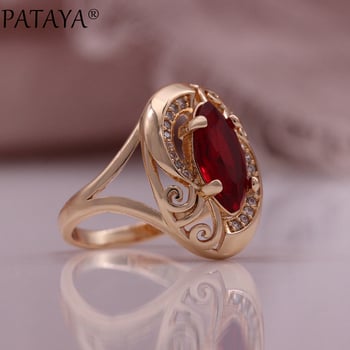 Set prstena i naušnica od bakra, s dijamantnim ugradnjama, ovalni dizajn, ženski stil