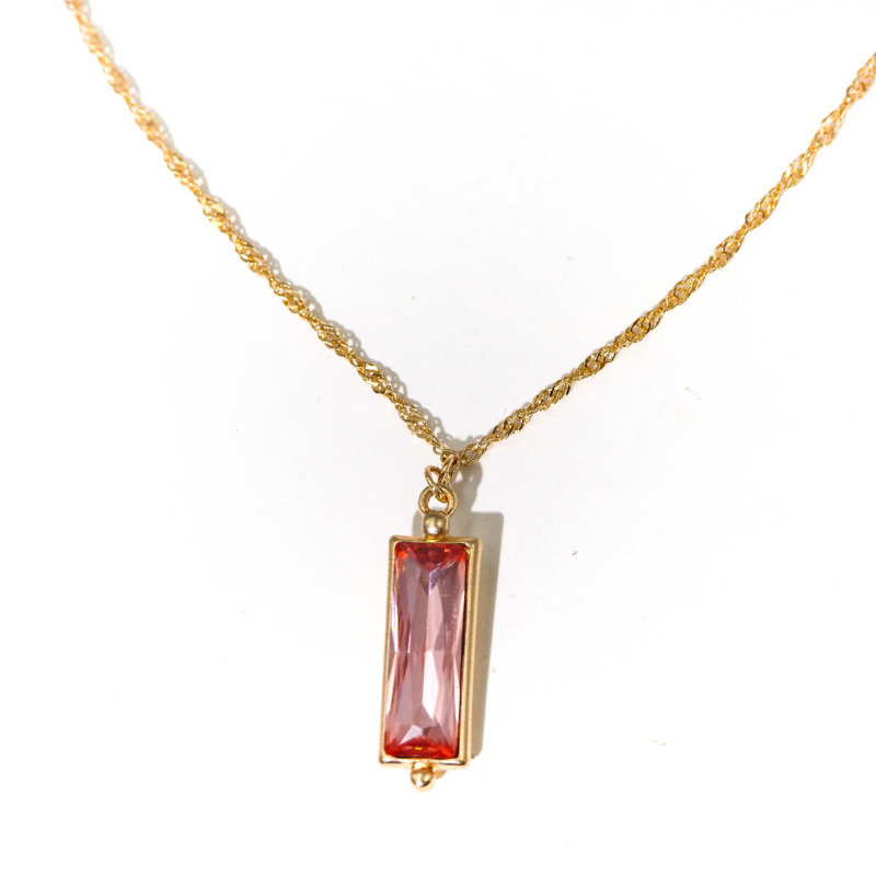 Set de bijuterii: cercei și colier; aliaj de zinc; electroplacare; lanț în formă de O; pandantive geometrice