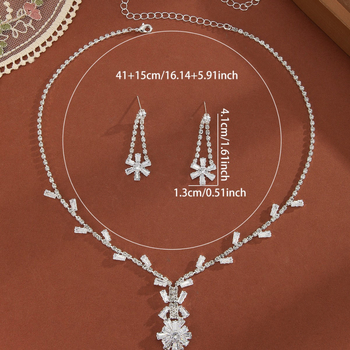 Set cercei și colier Monet Garden: cupru, electroplacare, set cercei+colier, model plante-flori