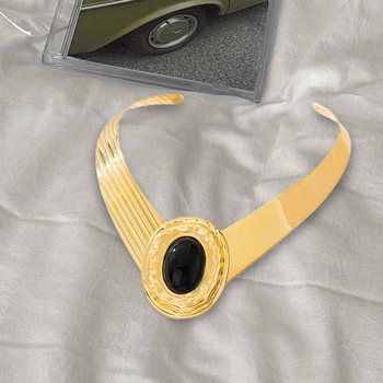 Set de bijuterii din aliaj: coliere și cercei cu lanț cubanez, pandantive din aliaj, stil literar retro, primăvara 2025