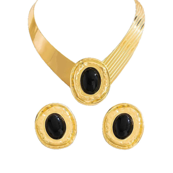 Set de bijuterii din aliaj: coliere și cercei cu lanț cubanez, pandantive din aliaj, stil literar retro, primăvara 2025