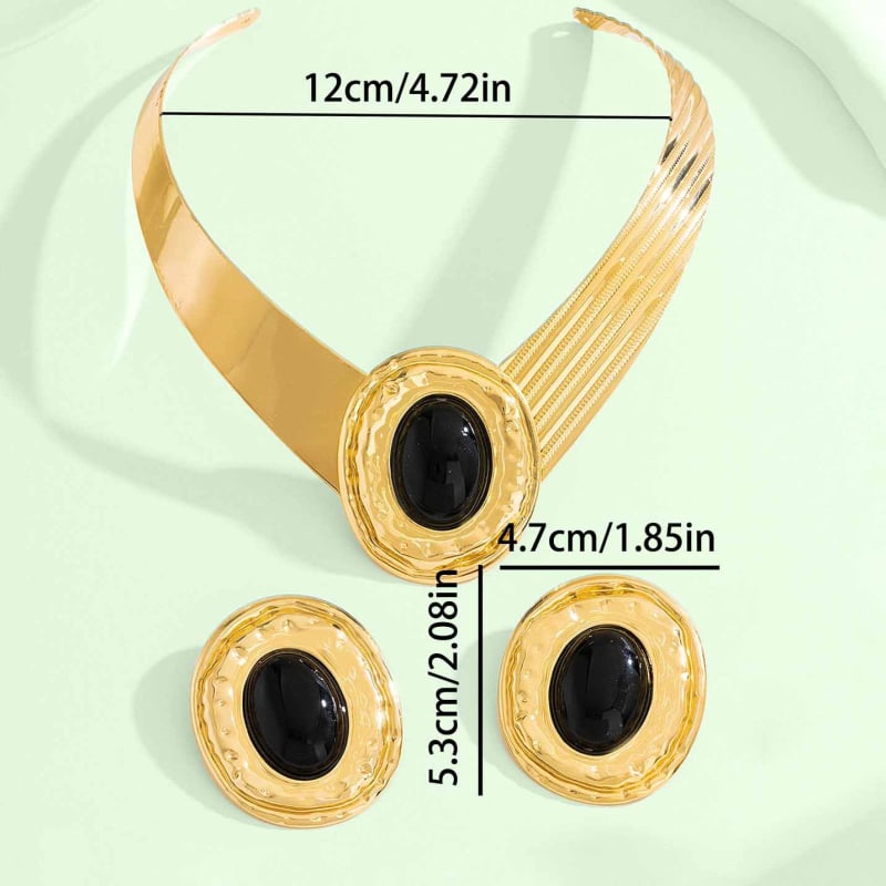 Set de bijuterii din aliaj: coliere și cercei cu lanț cubanez, pandantive din aliaj, stil literar retro, primăvara 2025