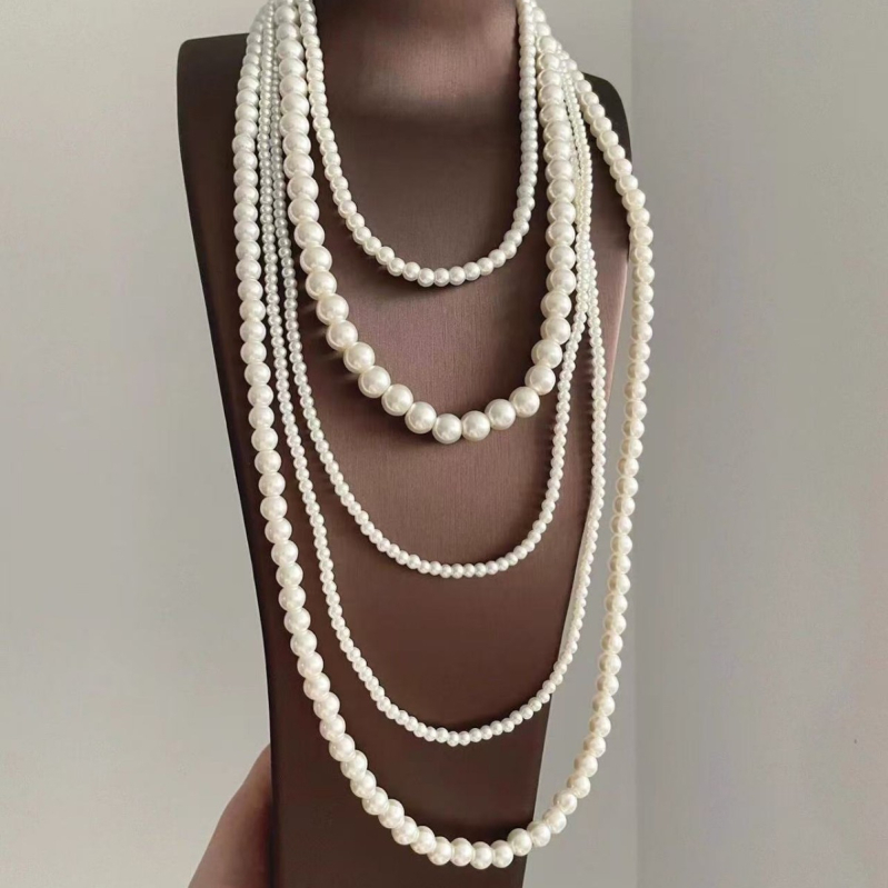 Colier geometric din aliaj de zinc, lungime 51–60 cm, placare electroplată, stil lux lejer