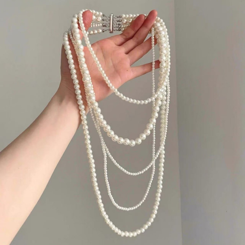 Colier geometric din aliaj de zinc, lungime 51–60 cm, placare electroplată, stil lux lejer